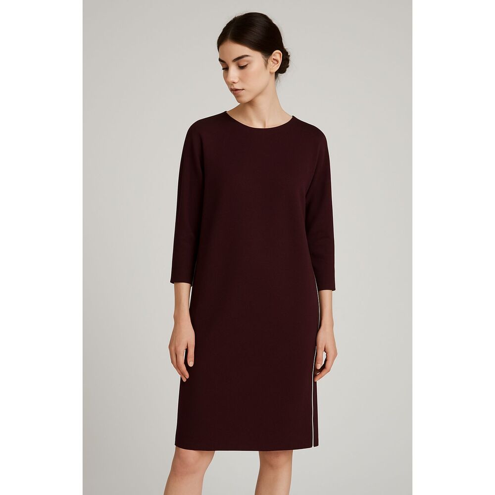 & Other Stories Long Sleeve Shift Dress in Burgundy 10